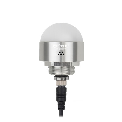 Ø50 M30 LED Indikatör M12 Konnektör RGY Buzzer Gümüş Gövde - 1