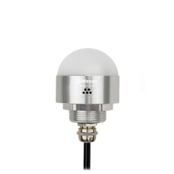 Ø50 M30 LED Indikatör RGY Buzzer Gümüş Gövde - MESAN