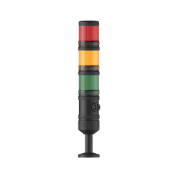 Ø70 3 KAT IŞIKLI KOLON MULTİ LED BUZZER TÜP MONTAJ MS 4001.1.3.2.12-24VAC/DC - MESAN