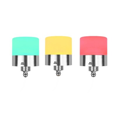 Ø80 M30 LED Indikatör RGY Buzzer Gümüş Gövde - 2