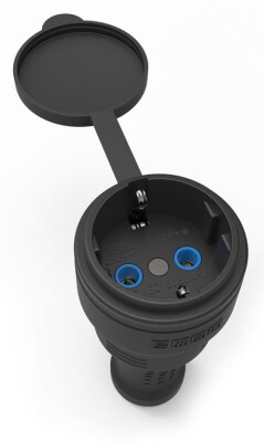EMAS EKS116P 2P+E MONOFAZE 16A UZATMA TİPİ KAUÇUK FİŞ PRİZ - 1