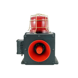 ENDÜSTRİYEL IŞIKLI SİREN 43 SES KONTAKLI ALÜMİNYUM GÖVDE MS 1333.1.12-60VAC/DC - MESAN