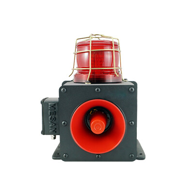 ENDÜSTRİYEL IŞIKLI SİREN 43 SES KONTAKLI ALÜMİNYUM GÖVDE MS 1333.1.12-60VAC/DC - 1