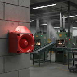 ENDÜSTRİYEL LED IŞIKLI SİREN KIRMIZI GÖVDE - 3