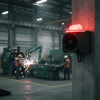 ENDÜSTRİYEL LED IŞIKLI SİREN SİYAH GÖVDE - 2