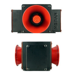 ENDÜSTRİYEL SİREN İKİLİ 43 SES KONTAKLI ALÜMİNYUM GÖVDE MS 1336.110-220VAC - MESAN