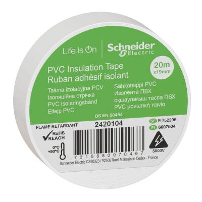 Schneider Electric 2420104 19*20 İZOLEBANT BEYAZ (20 MT) - 1