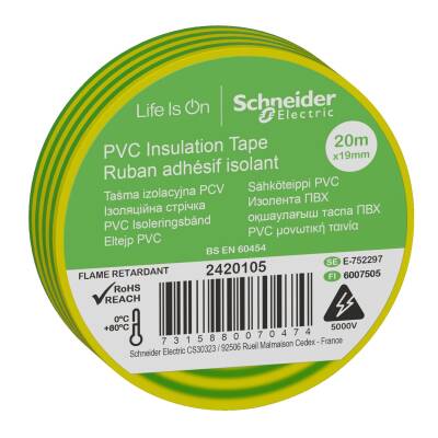 Schneider Electric 2420105 19*20 İZOLEBANT SARI/YEŞİL (20 MT) - 1