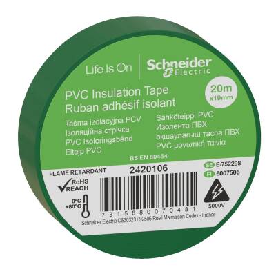 Schneider Electric 2420106 19*20 İZOLEBANT YEŞİL (20 MT) - 1