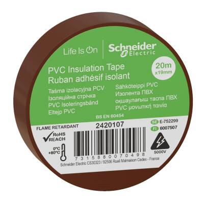 SCHNEIDER 2420107 19*20 İZOLEBANT KAHVERENGİ (20 MT) - 1