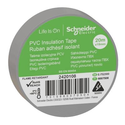 Schneider Electric 2420108 19*20 İZOLEBANT GRİ (20 MT) - 1