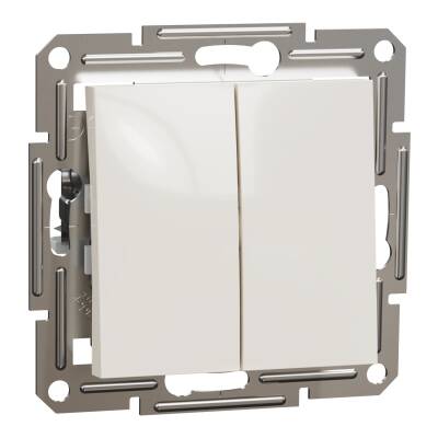 SCHNEIDER EPH0370123 ASFORA ÇERÇEVESİZ 1 KUTUP 2 DEVRELİ KREM KOMÜTATÖR - 1