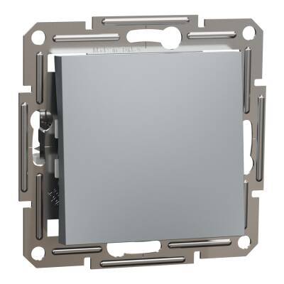 SCHNEIDER EPH0700162 ASFORA ÇELİK ÇERÇEVESİZ LİHT ANAHTAR-BUTON PRİZ - 1