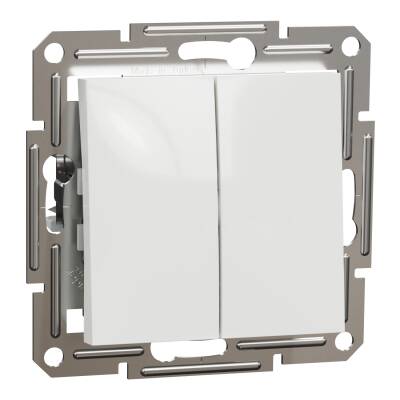 SCHNEIDER EPH1170121 ASFORA ÇERÇEVESİZ VİDASIZ BEYAZ LİTH KOMÜTATÖR BUTON - 1