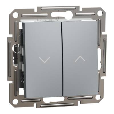 SCHNEIDER EPH1300162 ASFORA ÇERÇEVESİZ VİDASIZ ÇELİK JALUZİ KUMANDA LIHT BUTON - 1
