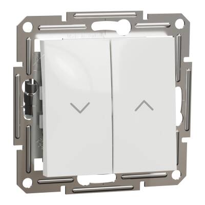 SCHNEIDER EPH1370121 ASFORA ÇERÇEVESİZ VİDASIZ BEYAZ JALUZİ KUMANDA LIHT BUTON - 1