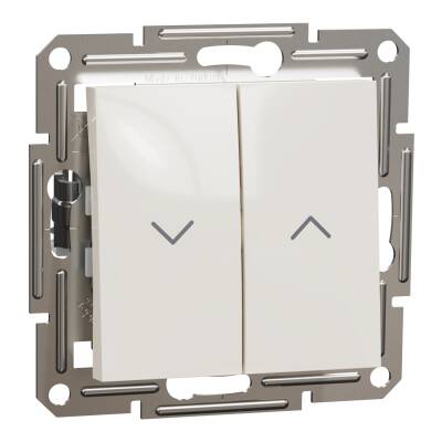 SCHNEIDER EPH1370123 ASFORA ÇERÇEVESİZ VİDASIZ KREM JALUZİ KUMANDA LIHT BUTON - 1