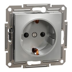 SCHNEIDER EPH2900161 ASFORA 16A ÇERÇEVESİZ ALÜMİNYUM TOPRAKLI PRİZ - SCHNEIDER