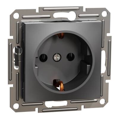 SCHNEIDER EPH2900171 ASFORA 16A ÇERÇEVESİZ ANTRASİT TOPRAKLI PRİZ - 1