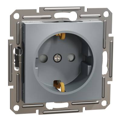 SCHNEIDER EPH2900262 ASFORA 16A ÇERÇEVESİZ ÇELİK ÇOCUK KORUMALI TOPRAKLI PRİZ - 1
