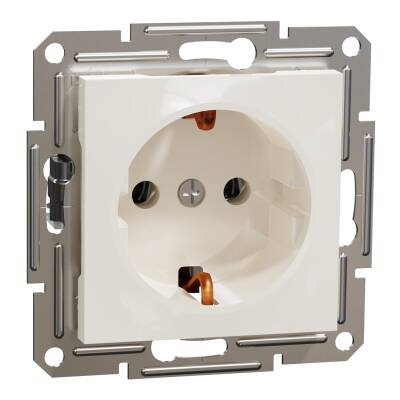 SCHNEIDER EPH2970123 ASFORA 16A ÇERÇEVESİZ KREM TOPRAKLI PRİZ - 1