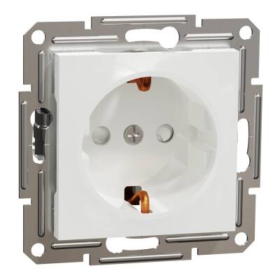 SCHNEIDER EPH2970221 ASFORA 16A ÇERÇEVESİZ BEYAZ ÇOCUK KORUMALI TOPRAKLI PRİZ - 1