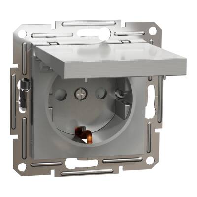 SCHNEIDER EPH3100161 ASFORA 16A ALÜMİNYUM KAPAKLI TOPRAKLI PRİZ - 1