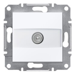 SCHNEIDER EPH3270121 ASFORA BEYAZ 1 dB SONLU ÇERÇEVESİZ TV PRİZİ - SCHNEIDER