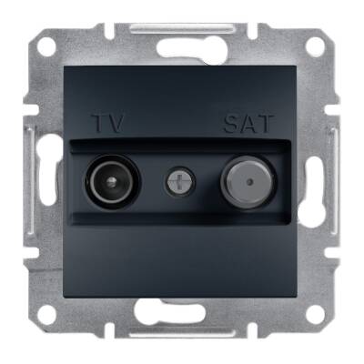 Schneider Electric EPH3400171 EPH3400171 TV-SAT PRİZİ SONLU FTİP İKİLİ ANTRASİT - 1