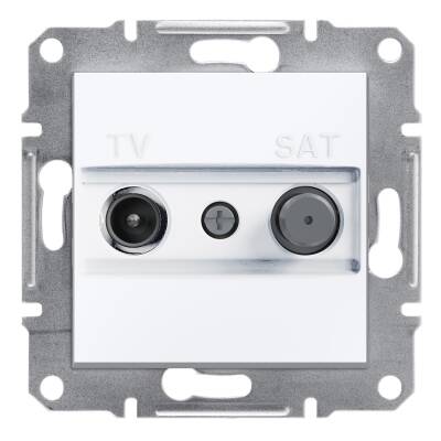 SCHNEIDER EPH3470121 ASFORA BEYAZ ÇERÇEVESİZ SONLU F TİPİ TV – SAT PRİZİ - 1