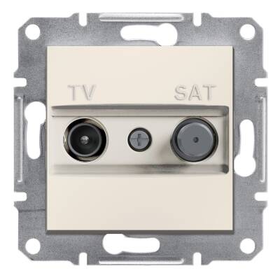 Schneider Electric EPH3470323 EPH3470323 TV-SAT PRİZİ GEÇİŞ 2Lİ KREM ÇERÇEVESİZ - 1