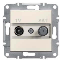 Schneider Electric EPH3470323 EPH3470323 TV-SAT PRİZİ GEÇİŞ 2Lİ KREM ÇERÇEVESİZ - SCHNEIDER