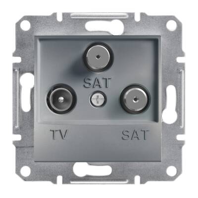 Schneider Electric EPH3600162 EPH3600162 TV-SAT PRİZİ SONLU ÜÇLÜ ÇELİK - 1