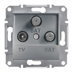 Schneider Electric EPH3600162 EPH3600162 TV-SAT PRİZİ SONLU ÜÇLÜ ÇELİK - SCHNEIDER