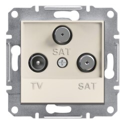 Schneider Electric EPH3670123 EPH3670123 TV-SAT-SAT PRİZ SONLU KREM ÇERÇEVESİZ - SCHNEIDER