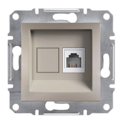 SCHNEIDER EPH4100169 ASFORA TEKLİ BRONZ ÇERÇEVESİZ RJ11 ÇIKIŞLI TELEFON PRİZİ - 1