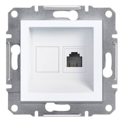 SCHNEIDER EPH4170121 ASFORA TEKLİ BEYAZ ÇERÇEVESİZ RJ11 ÇIKIŞLI TELEFON PRİZİ - 1