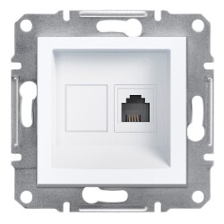 SCHNEIDER EPH4170121 ASFORA TEKLİ BEYAZ ÇERÇEVESİZ RJ11 ÇIKIŞLI TELEFON PRİZİ - SCHNEIDER