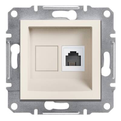 SCHNEIDER EPH4170123 ASFORA TEKLİ KREM ÇERÇEVESİZ RJ11 ÇIKIŞLI TELEFON PRİZİ - 1