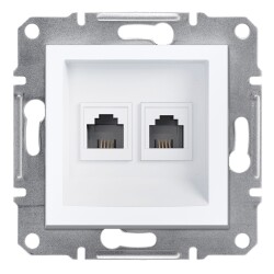 Schneider Electric EPH4270121 EPH4270121 2*RJ11 TLF PRİZİ BEYAZ ÇERÇEVESİZ - SCHNEIDER