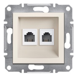 Schneider Electric EPH4270123 EPH4270123 2*RJ11 TLF PRİZİ KREM ÇERÇEVESİZ - SCHNEIDER