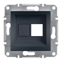 SCHNEIDER EPH4300171-02 ASFORA ANTRASİT TEKLİ RJ45 KONNEKTÖRSÜZ DATA PRİZ - SCHNEIDER