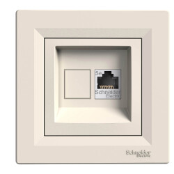 Schneider Electric EPH4370523 EPH4370523 1RJ45 KONNEKTÖRSÜZ PRİZ KREM ÇERÇEVESİZ - SCHNEIDER