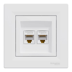 Schneider Electric EPH4400121 EPH4400121 2*RJ45CAT5e-UTP BEYAZ - SCHNEIDER