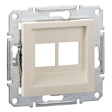 Schneider Electric EPH4470523 EPH4470523 2RJ45 KONNEKTÖRSÜZ PRİZ KREM ÇERÇEVESİZ - 1