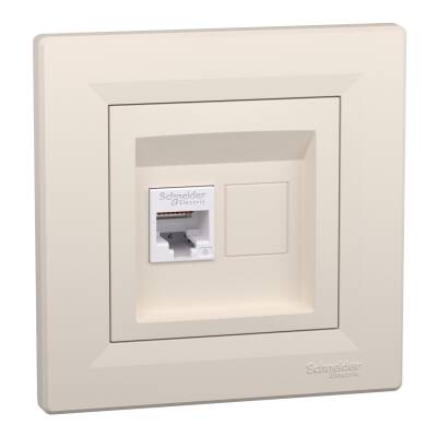 SCHNEIDER EPH4700123 ASFORA TEKLİ KREM RJ45CAT6 UTP DATA PRİZİ - 1