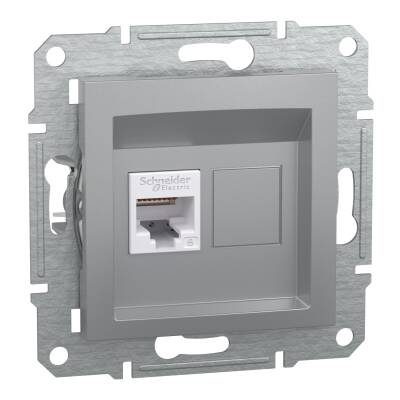 SCHNEIDER EPH4700161 ASFORA TEKLİ ALÜMİNYUM ÇERÇEVESİZ RJ45 CAT6 UTP DATA - 1