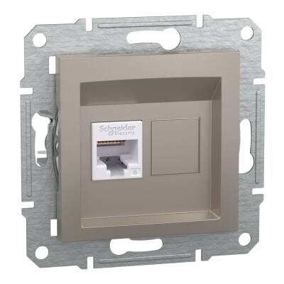 SCHNEIDER EPH4700169 ASFORA TEKLİ BRONZ ÇERÇEVESİZ RJ45 CAT6 UTP DATA - 1