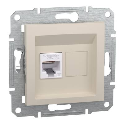 SCHNEIDER EPH4770123 ASFORA TEKLİ KREM ÇERÇEVESİZ RJ45 CAT6 UTP DATA - 1