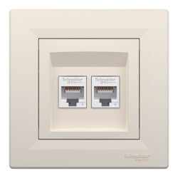 Schneider Electric EPH4800123 EPH4800123 2*RJ45CAT6-UTP KREM - SCHNEIDER